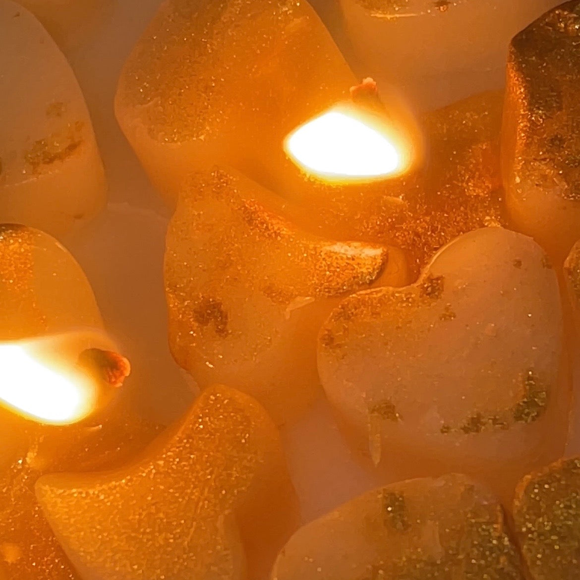Golden Hearts Candle